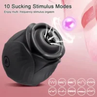 Rose Sucking Vibrator ~ Black