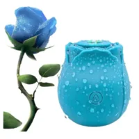 Rose Sucking Vibrator ~ Sky Blue