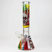 Freaky Clown Glow in the Dark 7mm Medium Beaker
