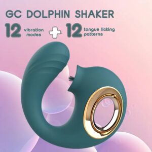 G~Spot Dolphin Shape Vibe with Licking Tongue