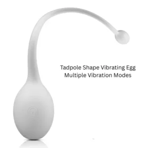 Tadpole Shape Vibrating Egg ~ White