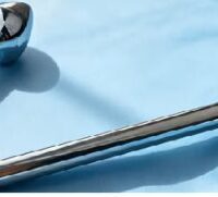 Anal hook with ball smooth metal alloy 36cm length