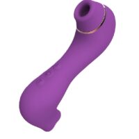 duel ended air pulse and tongue vibrator usb charge purple