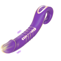 Telescopic vibrator silicon smooth 10 speed purple